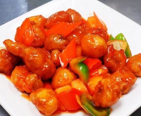 Свинина с ананасами в кисло-сладком соусе (22)